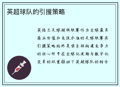 英超球队的引援策略